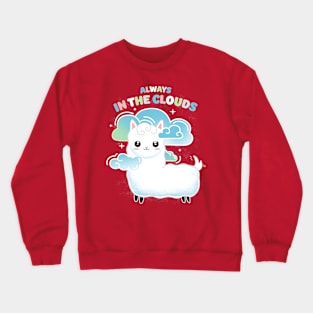 Llama in the clouds Crewneck Sweatshirt